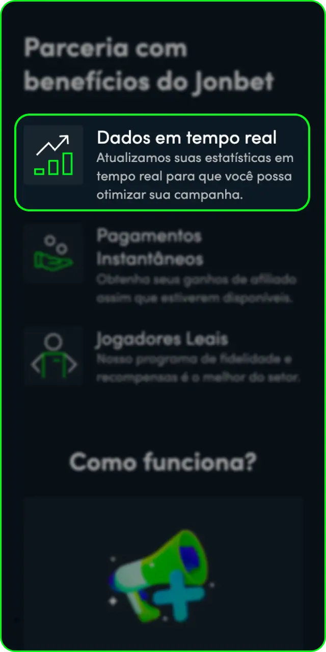 Configure seus links de rastreamento no Programa de Afiliados Jonbet.