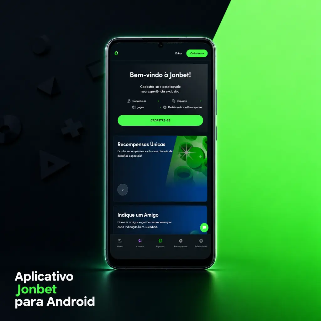 Aplicativo Jonbet para Android: ícone de download do APK compatível com Android 7.0 ou superior