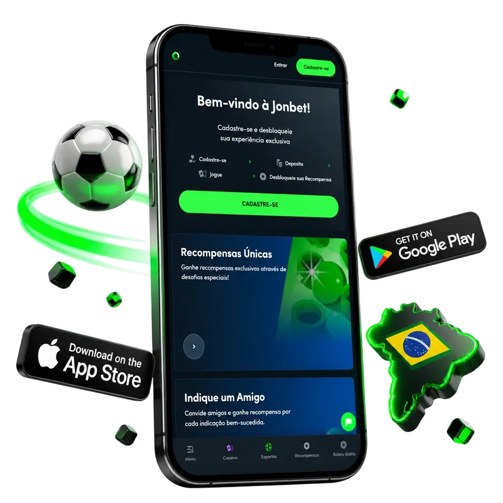 Aplicativo Jonbet para apostas em futebol no celular, disponível para Android e iOS via PWA
