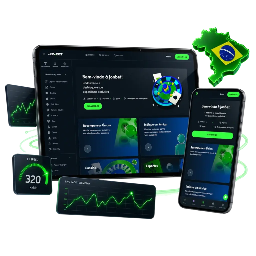 Apostas ao vivo de Fórmula 1 na Jonbet, com odds atualizadas por volta, posição e estratégia de pit stop dos pilotos.
