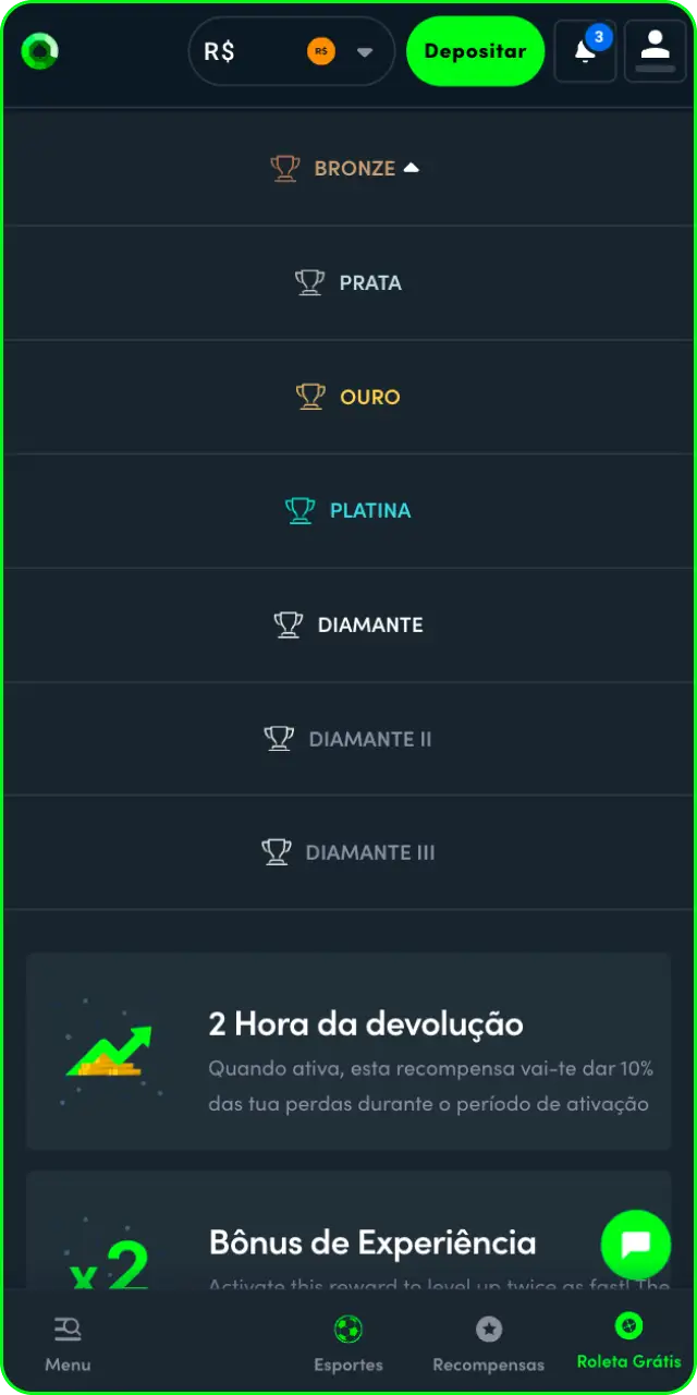 Descubra a interface VIP no aplicativo Jonbet e ganhe recompensas.