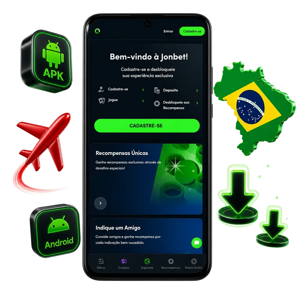 Passo a passo para baixar e instalar o APK do Aviator no Android pelo site móvel da Jonbet e começar a jogar.