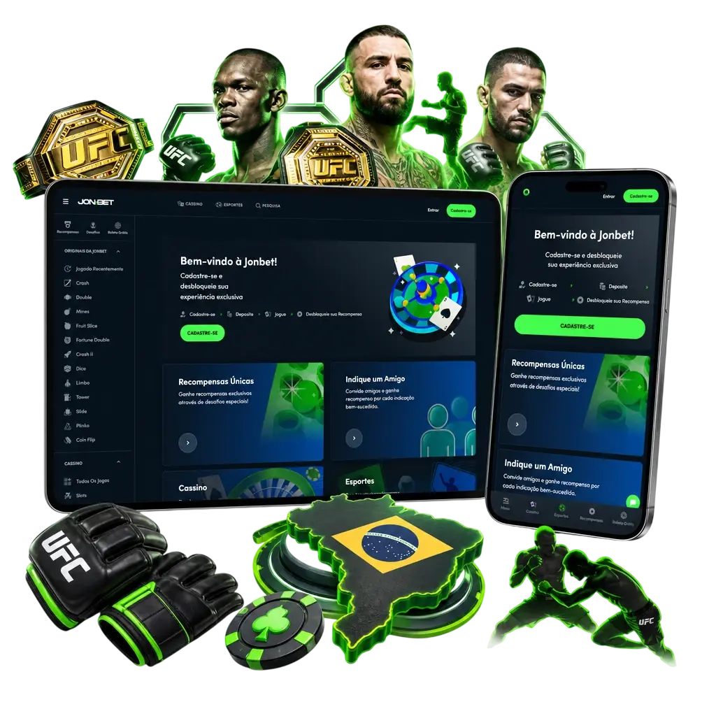 Lutadores populares de MMA como McGregor, Jones e Adesanya disponíveis para apostas com odds atualizadas na Jonbet
