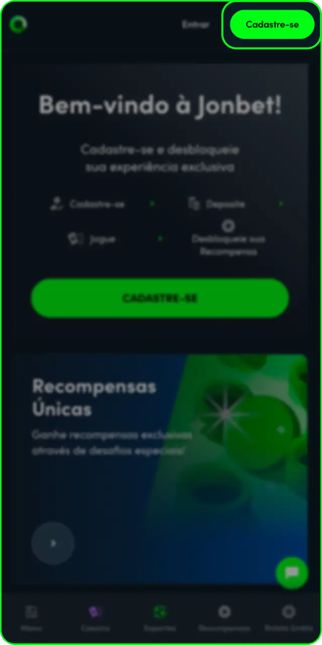 Abra o app instalado no smartphone e prepare seu cadastro na Jonbet.